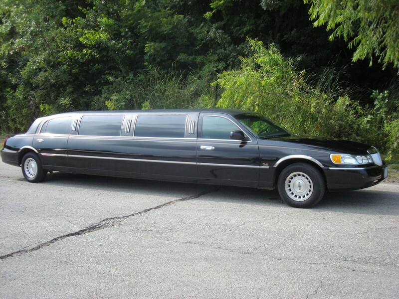 Passenger's side of our black limousine