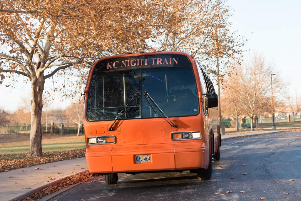 Orange Party Bus (Exterior, Front)
