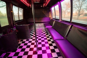 Orange Party Bus (Interior, Rear, Dance Pole, Dance Floor)