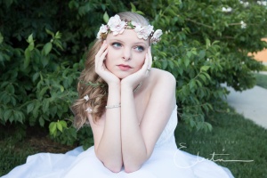 Bride dreaming of her wedding day